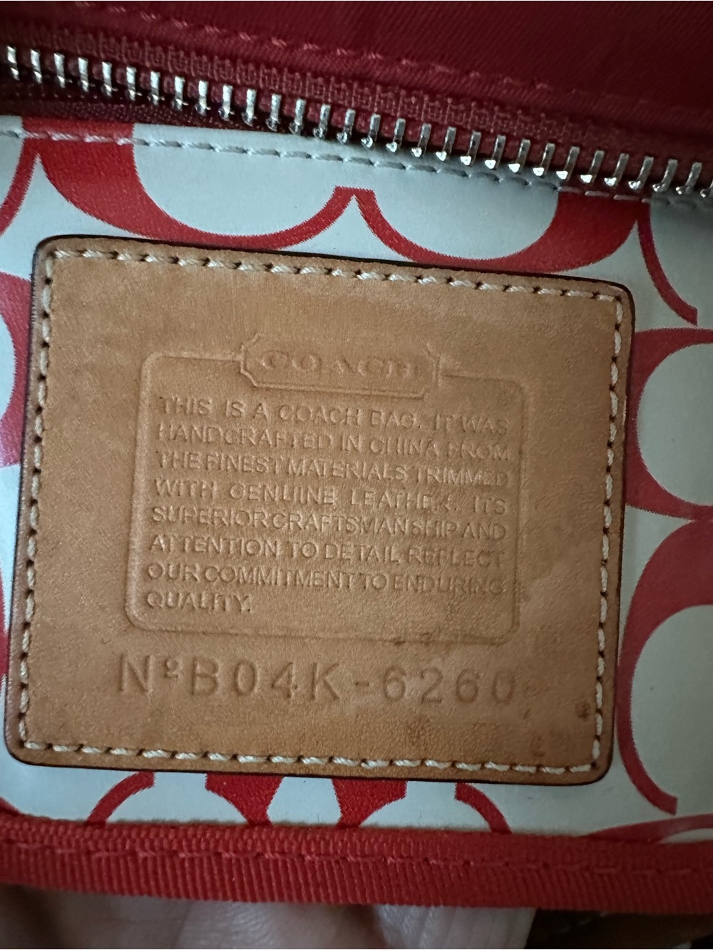 Coach Hampton Mini Red Tote - Picture 14 of 14
